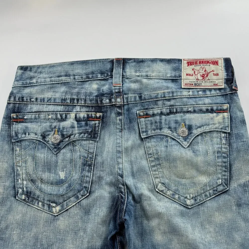 True Religion Blue Straight Men's Jeans - Picture 4 of 10